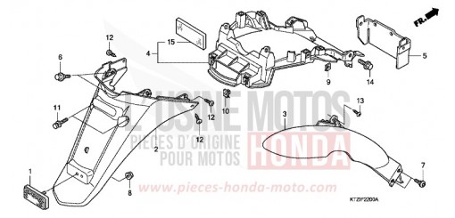 REAR FENDER PES125RA de 2010